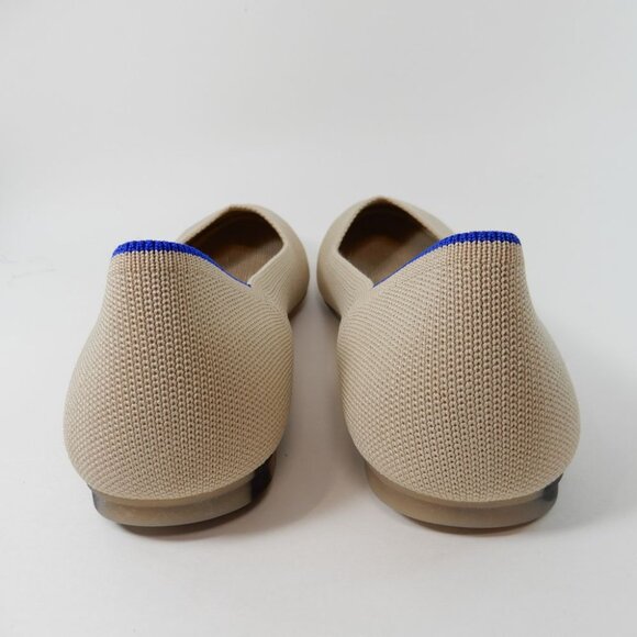 Rothy's The Flat Round Toe Knit Ballet Flats Shoes Size 9.5 Ecru Beige NEW - Picture 8 of 13